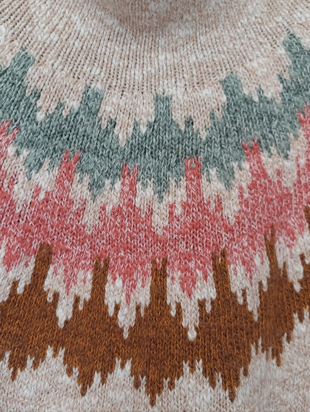 L.L. Bean Plus Size 1X Cozy Nordic  Fair Isle - Picture 3 of 6